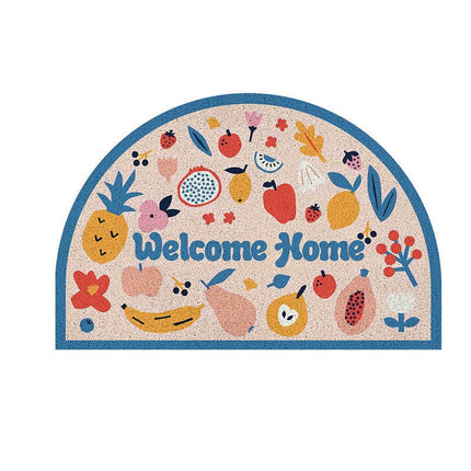 Welcome Mat Half Circle Doormat for Front Door Mat for Home Entrance Decor