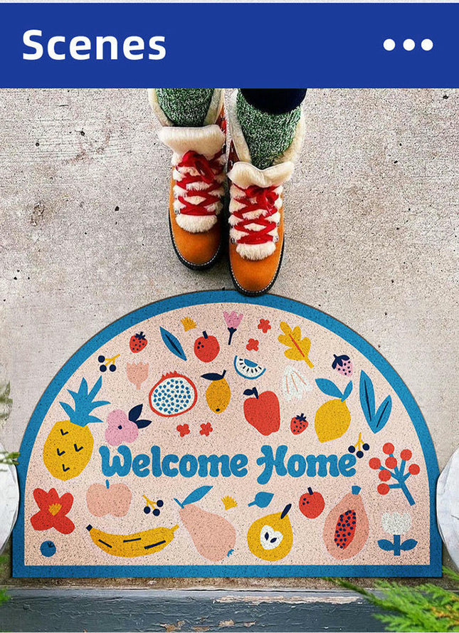 Welcome Mat Half Circle Doormat for Front Door Mat for Home Entrance Decor 2