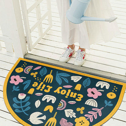 Welcome Mat Half Circle Doormat for Front Door Mat for Home Entrance Decor