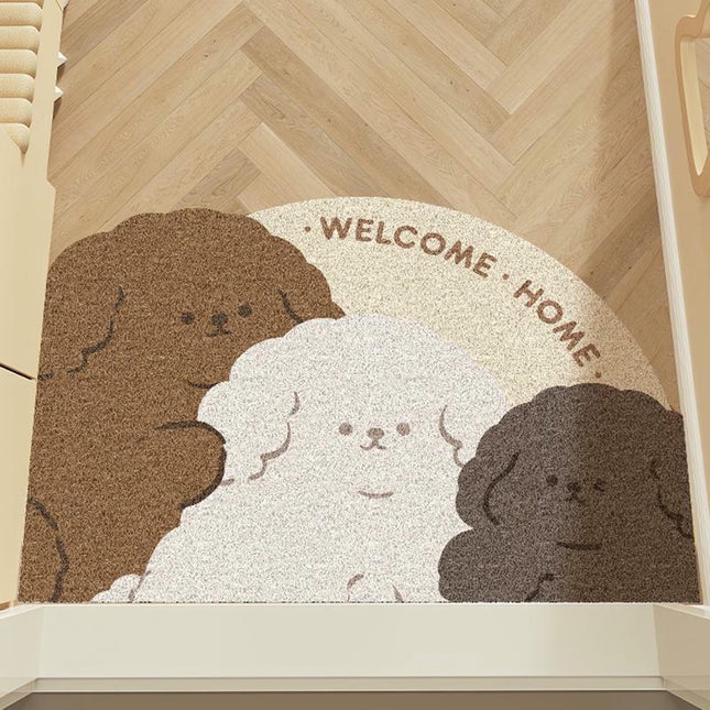 Door Mat Cute Puppy Welcome Non-Slip Mats Home Doormat Decor