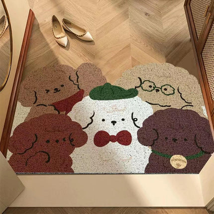 Door Mat Cute Puppy Welcome Non-Slip Mats Home Doormat Decor