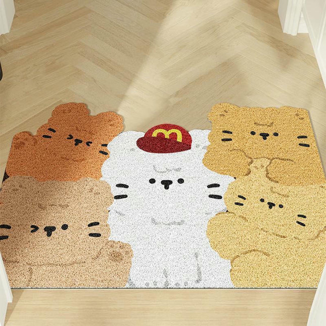 Door Mat Cute Puppy Welcome Non-Slip Mats Home Doormat Decor