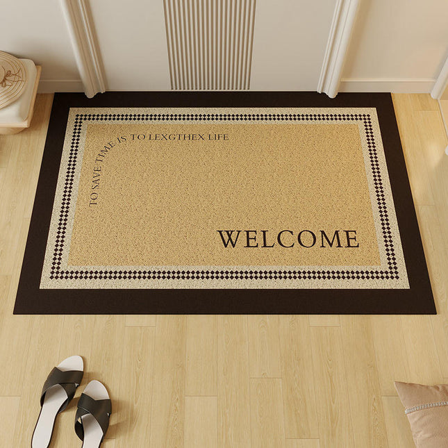 Floral Front Doormats Washable Non-Slip Entrance Floor Mats Rug Door Mat Indoor