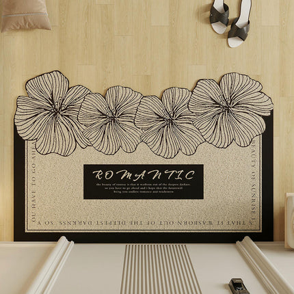 Floral Front Doormats Washable Non-Slip Entrance Floor Mats Rug Door Mat Indoor
