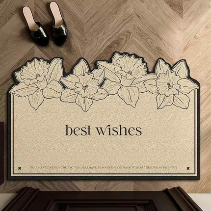 Floral Front Doormats Washable Non-Slip Entrance Floor Mats Rug Door Mat Indoor 1