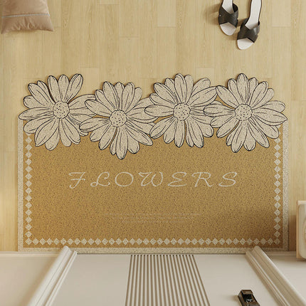 Floral Front Doormats Washable Non-Slip Entrance Floor Mats Rug Door Mat Indoor