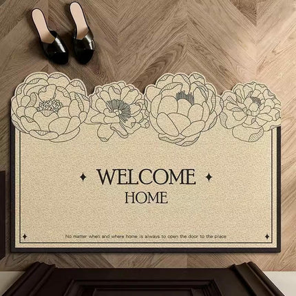 Floral Front Doormats Washable Non-Slip Entrance Floor Mats Rug Door Mat Indoor 1