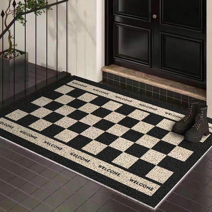 Plaid Front Doormats Washable Non-Slip Entrance Floor Mats Rug Door Mat Indoor