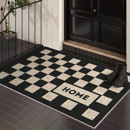Plaid Front Doormats Washable Non-Slip Entrance Floor Mats Rug Door Mat Indoor