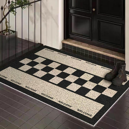 Plaid Front Doormats Washable Non-Slip Entrance Floor Mats Rug Door Mat Indoor