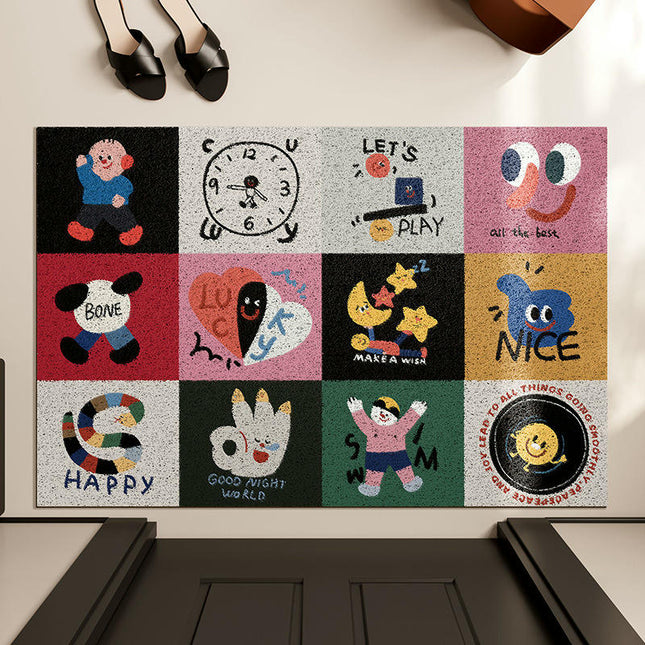 Cartoon Animals Front Doormats Washable Non-Slip Indoor Floor Mats Rug