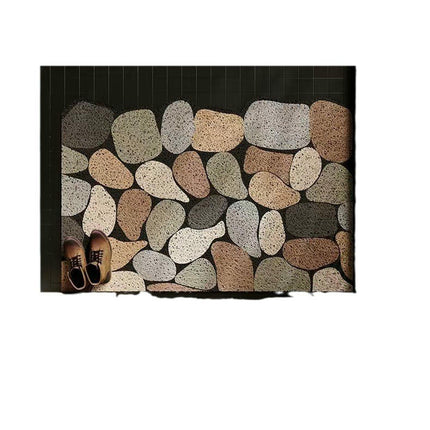 Stone Front Doormats Washable Non-Slip Indoor Floor Mats Door Rugs for Entryway