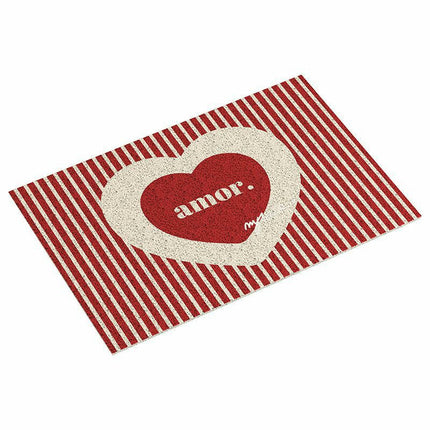 Welcome Doormat, Non Slip Heart Door Mat Indoor Outdoor Entrance Front Doormat