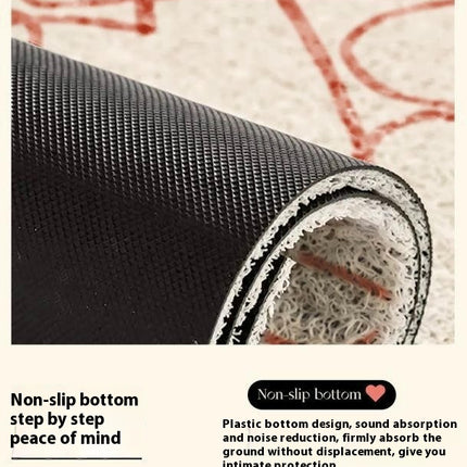 Welcome Doormat, Non Slip Heart Door Mat Indoor Outdoor Entrance Front Doormat