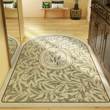 Front Door Mat Retro Floral Indoor Rugs for Entryway Non Slip Washable Rugs 1