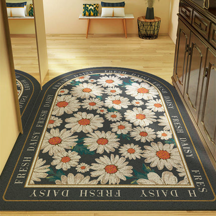 Front Door Mat Retro Floral Indoor Rugs for Entryway Non Slip Washable Rugs