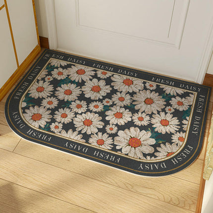 Front Door Mat Retro Floral Indoor Rugs for Entryway Non Slip Washable Rugs