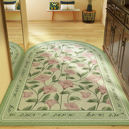 Front Door Mat Retro Floral Indoor Rugs for Entryway Non Slip Washable Rugs