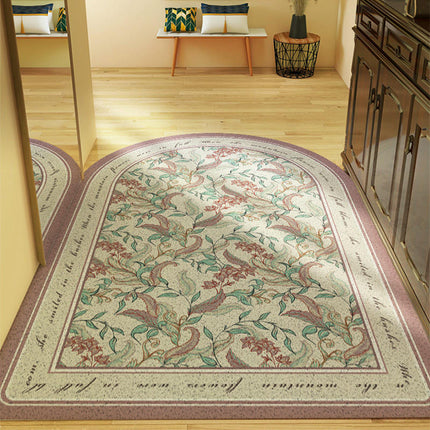 Front Door Mat Retro Floral Indoor Rugs for Entryway Non Slip Washable Rugs