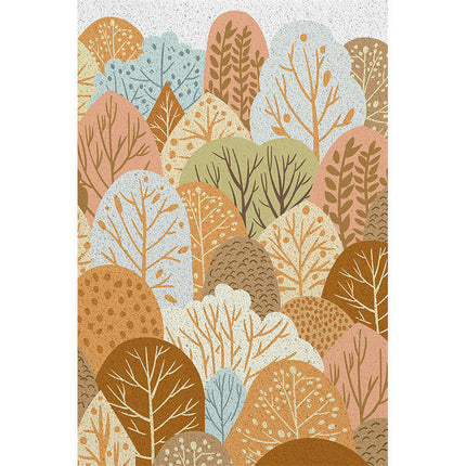 Leaves Floral Front Door Mat Indoor Rugs for Entryway Non Slip Washable Rugs 2