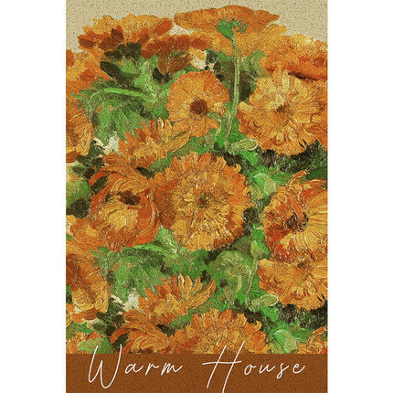 Leaves Floral Front Door Mat Indoor Rugs for Entryway Non Slip Washable Rugs 1