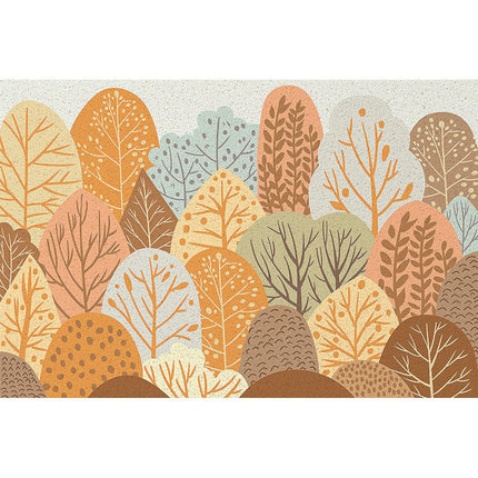 Leaves Floral Front Door Mat Indoor Rugs for Entryway Non Slip Washable Rugs 1