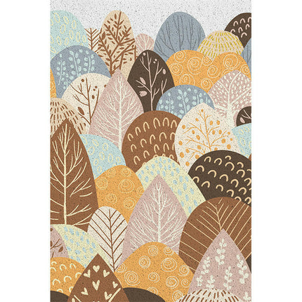 Leaves Floral Front Door Mat Indoor Rugs for Entryway Non Slip Washable Rugs 1