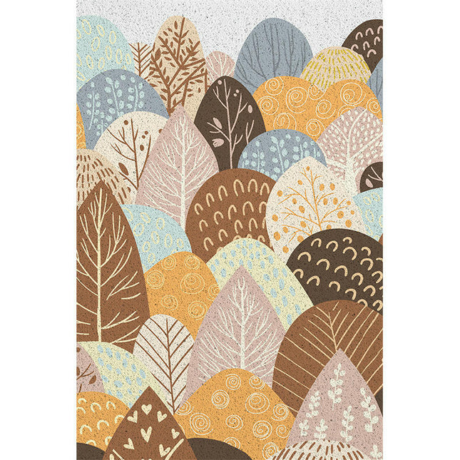 Leaves Floral Front Door Mat Indoor Rugs for Entryway Non Slip Washable Rugs 1