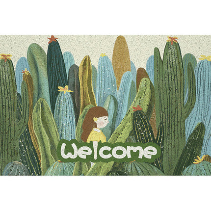 Leaves Floral Front Door Mat Indoor Rugs for Entryway Non Slip Washable Rugs