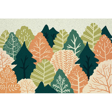 Leaves Floral Front Door Mat Indoor Rugs for Entryway Non Slip Washable Rugs