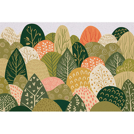 Leaves Floral Front Door Mat Indoor Rugs for Entryway Non Slip Washable Rugs