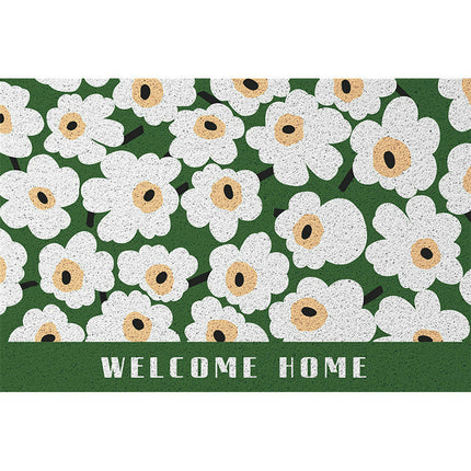 Leaves Floral Front Door Mat Indoor Rugs for Entryway Non Slip Washable Rugs