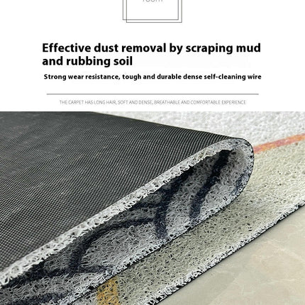 Plant Print Door Mats for Scraping Mud and Soil, Cuttable Silk Ring Floor Mats 3
