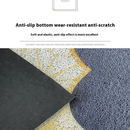 Plant Print Door Mats for Scraping Mud and Soil, Cuttable Silk Ring Floor Mats