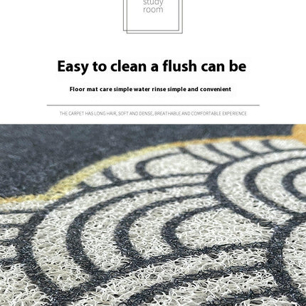 Plant Print Door Mats for Scraping Mud and Soil, Cuttable Silk Ring Floor Mats 2