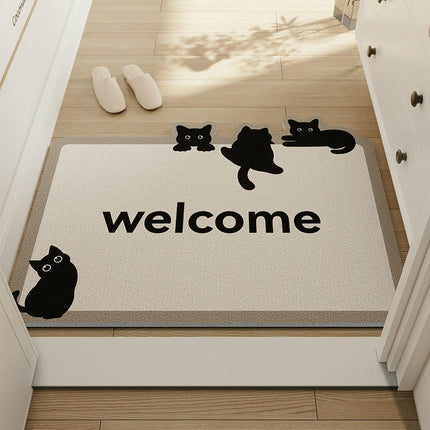 Cartoon Entrance Door Mat Can Be Cut To Prevent Slipping, Silk Ring Mat for Entrance Door