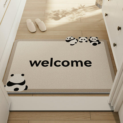 Cartoon Entrance Door Mat Can Be Cut To Prevent Slipping, Silk Ring Mat for Entrance Door