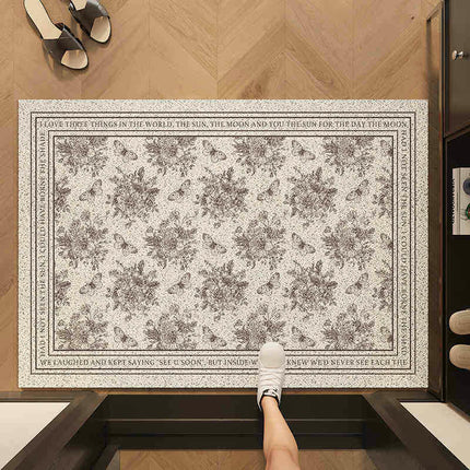 Flower Entrance Door Mat Outdoor Door Anti-slip Mat Mud Scraper Dust Removal Wire Ring Mat