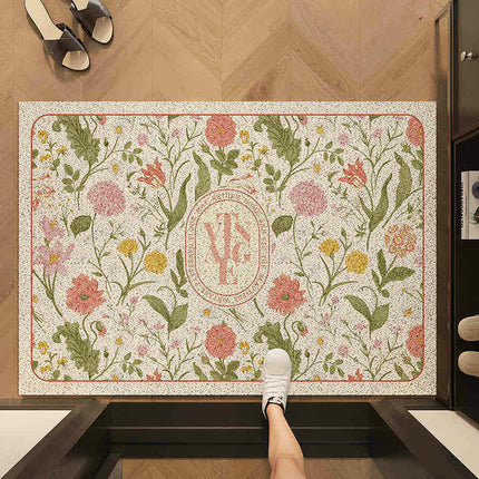 Flower Entrance Door Mat Outdoor Door Anti-slip Mat Mud Scraper Dust Removal Wire Ring Mat