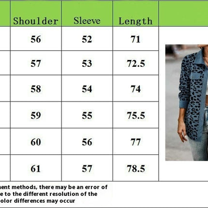 Women Corduroy Leopard Jacket Button Down Long Sleeve Blouses Lightweight Fall Jacket