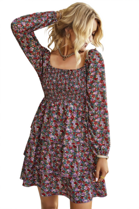 Womens Dresses Square Neck Solid Lace Up Dress Casual Lightweight Basic Summer Sundress