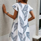 Whtie Blue Leaf / S