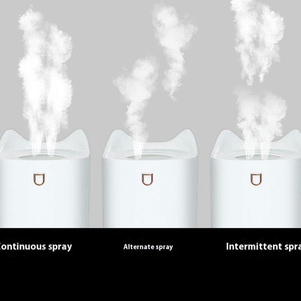 Large Capacity Double Spray Humidifier-Home Bedroom Office Night Light Digital Display Humidifier