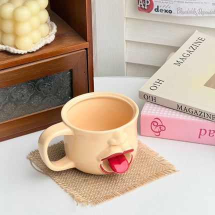 Tongue-out ceramic mug photo 6