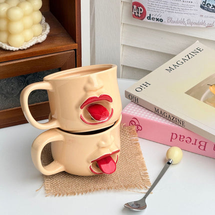Tongue-out ceramic mug photo 17