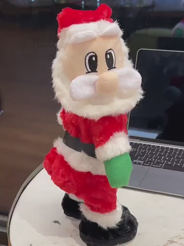 Dancing Santa Claus Toy with Music, Electric Moving Christmas Santa Decoration, Funny Novelty Holiday Gift