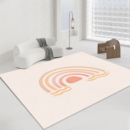Low Pile Rug Cute Rainbow Non-Slip Soft Area Carpet Runner Rugs Carpets Indoor Outdoor Home Decor for Living Room Bedroom Kids Room