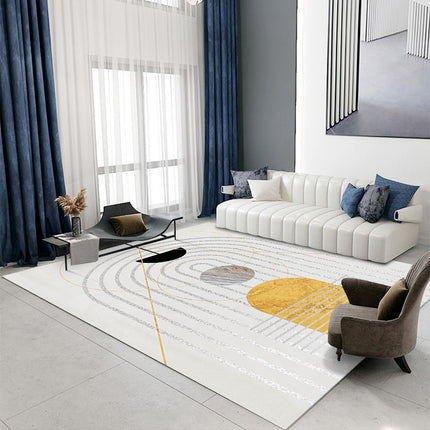 Living Room Rugs Geometric Rugs Marble Area Rugs Light Luxury Star & Moon Carpets For Bedroom Office Study Room