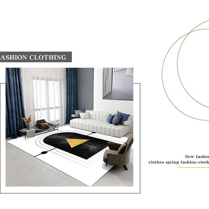Living Room Rugs Geometric Rugs Marble Area Rugs Light Luxury Star & Moon Carpets For Bedroom Office Study Room