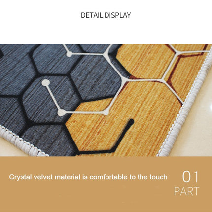 Tapis imprimé géométrique, super doux, lavable en machine, antidérapant, durable pour le salon, la chambre à coucher, l'étude, la cuisine et la moquette